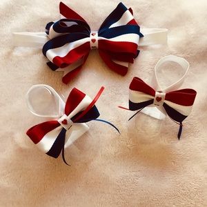 Footless baby sandals with matching headbow